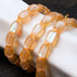 Pfirsich | Gold | Meerjungfrau Glaskiesel Makramee Armband
